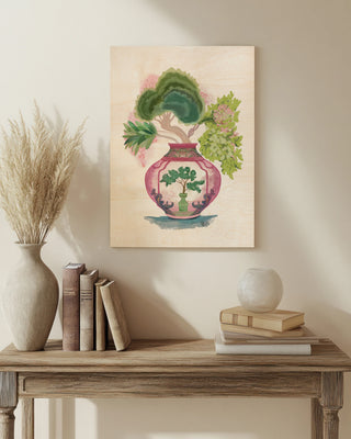 Pink Green Vase 1