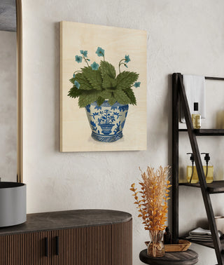 Planter with Blue Flower Plant