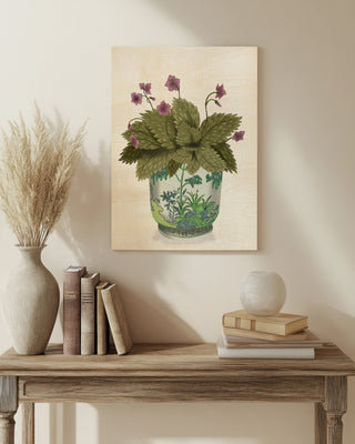 Planter with Pink Flower Plant