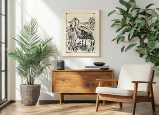 Linocut Style Seabird I