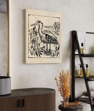 Linocut Style Seabird I