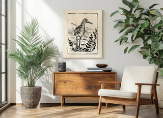 Linocut Style Seabird II