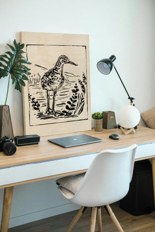 Linocut Style Seabird II