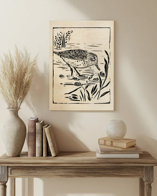 Linocut Style Seabird III