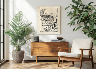 Linocut Style Seabird III
