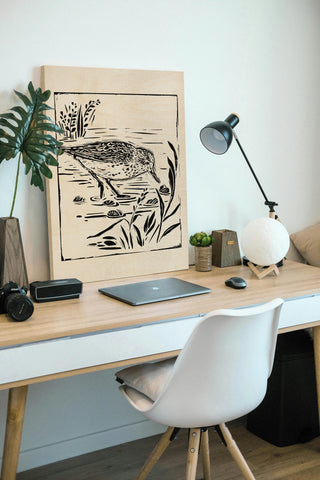 Linocut Style Seabird III