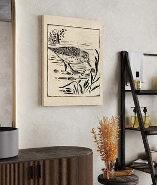 Linocut Style Seabird III