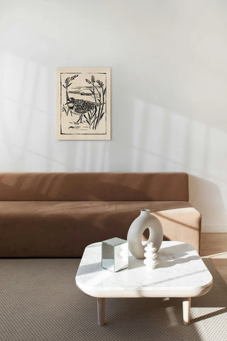 Linocut Style Seabird IV