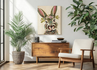 Bunny with Flowers I