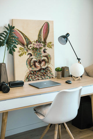 Bunny with Flowers I