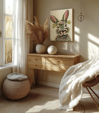 Bunny with Flowers I