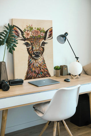 Deer with Flowers II