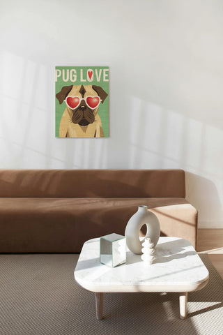 Beach Bums Pug I Love Print
