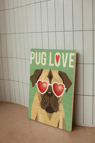 Beach Bums Pug I Love Print