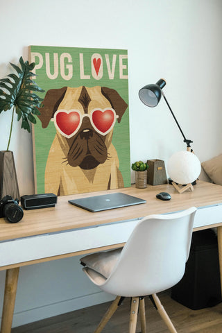 Beach Bums Pug I Love Print
