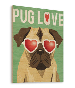 Beach Bums Pug I Love Print