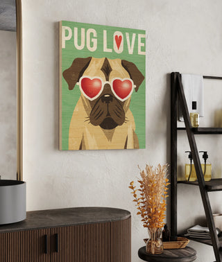 Beach Bums Pug I Love Print