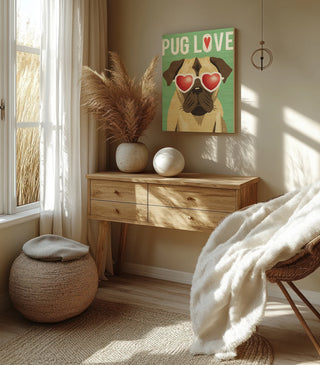 Beach Bums Pug I Love Print