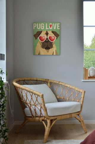 Beach Bums Pug I Love Print