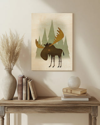 Forest Moose Print