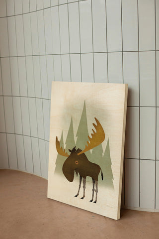 Forest Moose Print