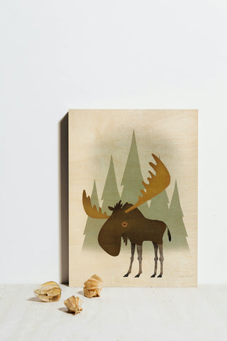 Forest Moose Print