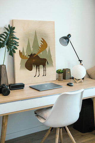Forest Moose Print