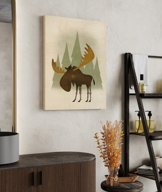 Forest Moose Print