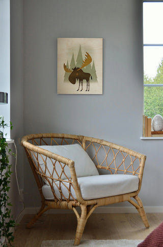Forest Moose Print