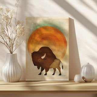 Blazing Sun Bison Print