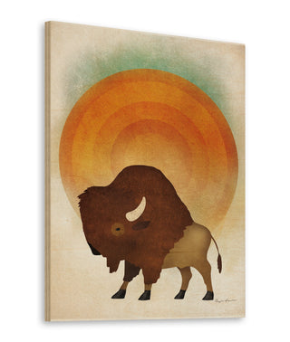 Blazing Sun Bison Print