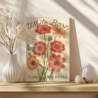 White Barn Flowers III Print