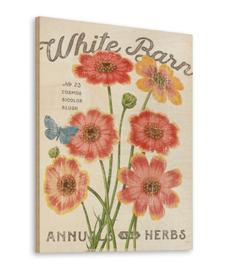 White Barn Flowers III Print