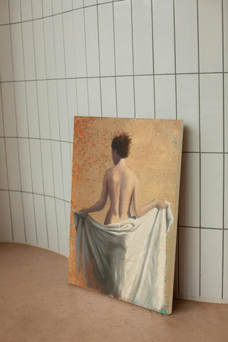 After the Bath Coral Print