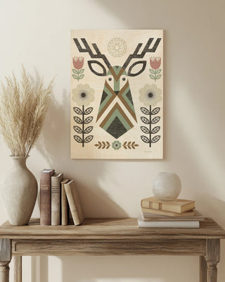 Folk Lodge Deer II Hygge Print