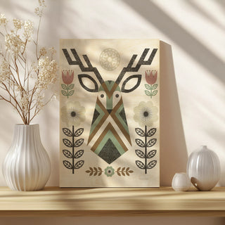 Folk Lodge Deer II Hygge Print