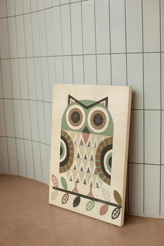 Folk Lodge Owl v2 Hygge Print