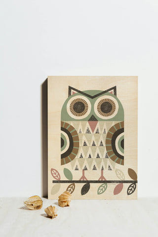 Folk Lodge Owl v2 Hygge Print