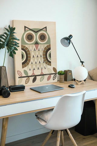 Folk Lodge Owl v2 Hygge Print