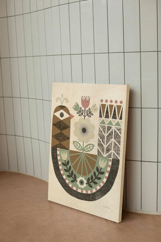 Folk Lodge Bird Hygge Print