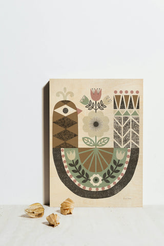 Folk Lodge Bird Hygge Print