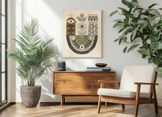 Folk Lodge Bird Hygge Print