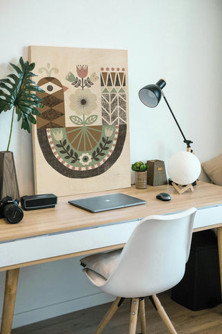 Folk Lodge Bird Hygge Print