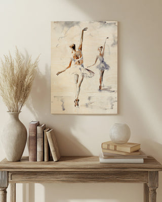 Ballerina In Blue Print