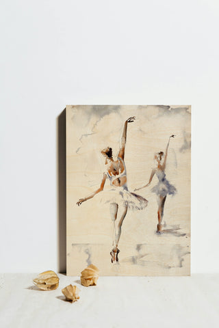 Ballerina In Blue Print