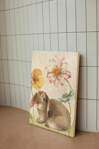 Spring Softies Bunnies III Purple Print
