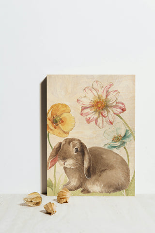 Spring Softies Bunnies III Purple Print
