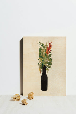 Tropical Lush II on White Print
