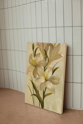 Elegant White Florals I Print