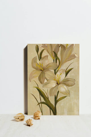 Elegant White Florals I Print